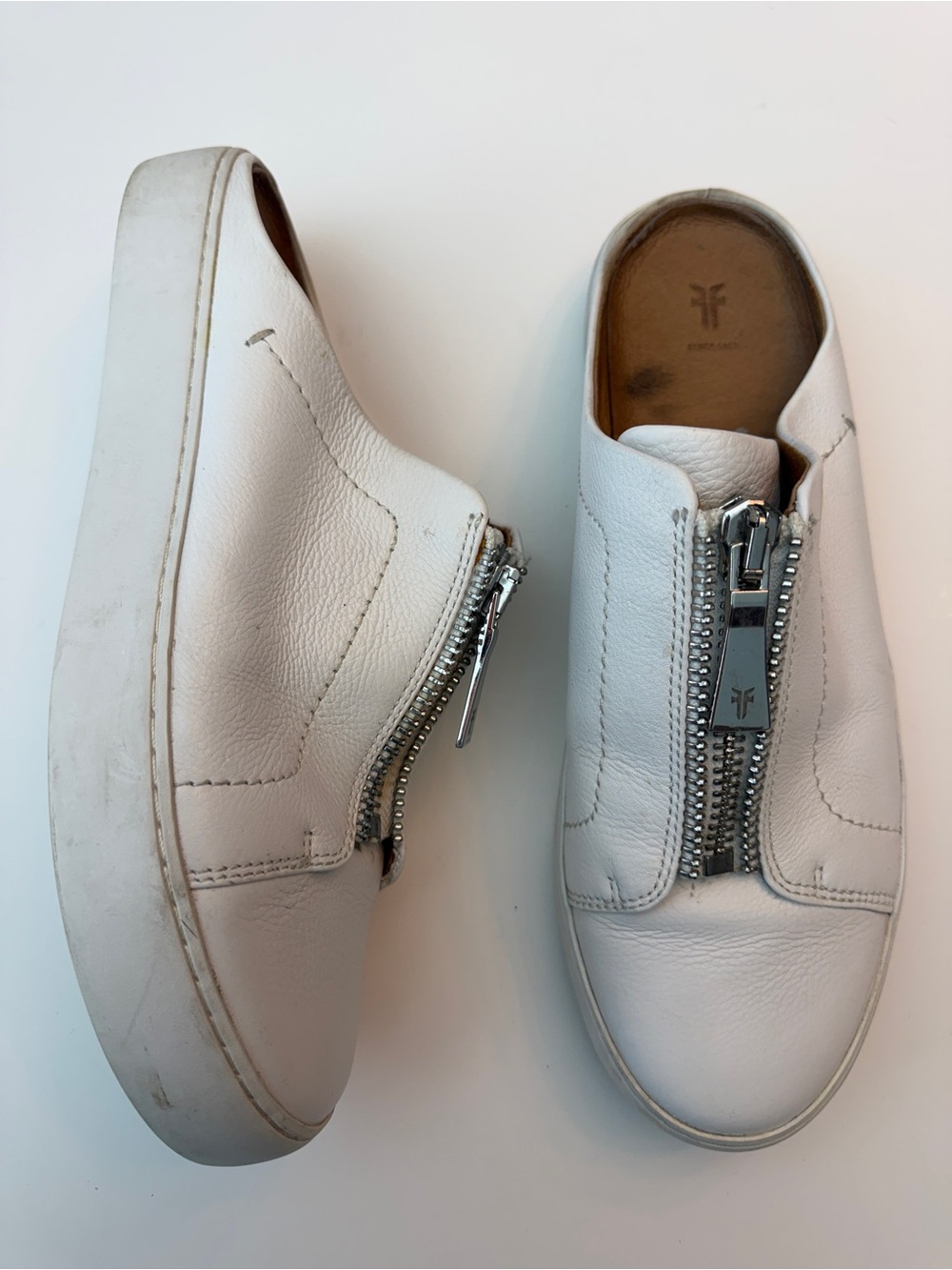Frye Women's Lena Zip Mules, Size 9.5 (fit like 8.5)
